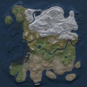 Thumbnail Rust Map: Procedural Map, Size: 3700, Seed: 1362429601, 16 Monuments