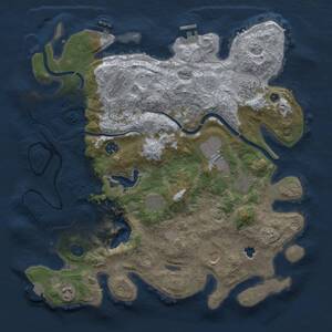 Thumbnail Rust Map: Procedural Map, Size: 4000, Seed: 1318056718, 15 Monuments