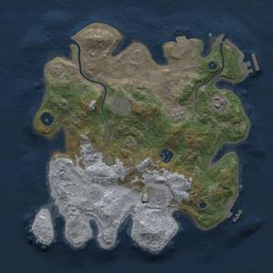 Thumbnail Rust Map: Procedural Map, Size: 3200, Seed: 1603364254, 12 Monuments