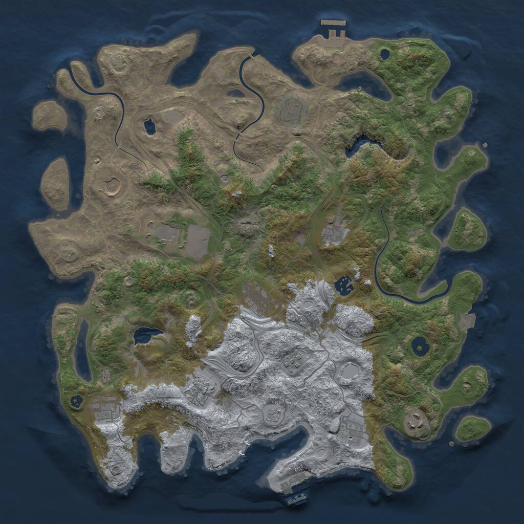 Rust Map: Procedural Map, Size: 4250, Seed: 1634461732, 17 Monuments