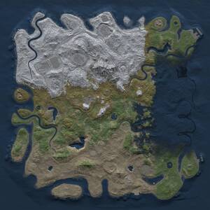 Thumbnail Rust Map: Procedural Map, Size: 5000, Seed: 60325, 17 Monuments