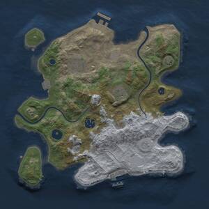 Thumbnail Rust Map: Procedural Map, Size: 3000, Seed: 58906965, 9 Monuments