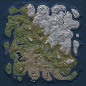Thumbnail Rust Map: Procedural Map, Size: 4500, Seed: 433356069, 15 Monuments