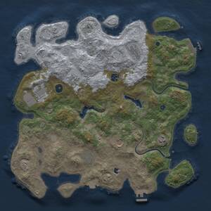 Thumbnail Rust Map: Procedural Map, Size: 4000, Seed: 1793000119, 14 Monuments