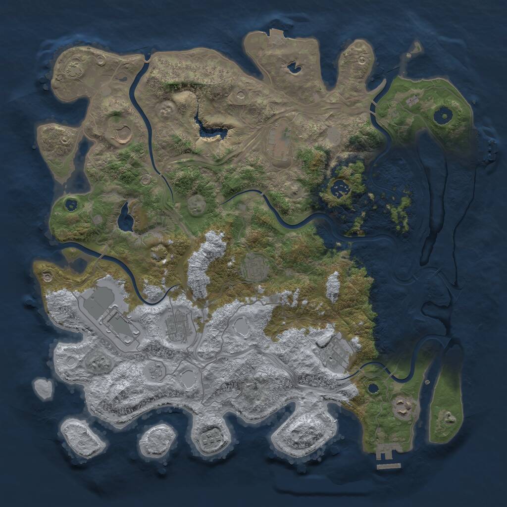 Rust Map: Procedural Map, Size: 4250, Seed: 38183722, 15 Monuments