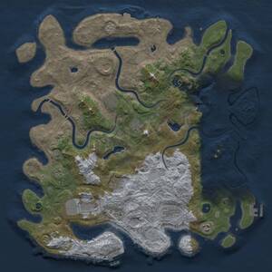 Thumbnail Rust Map: Procedural Map, Size: 4500, Seed: 1310523311, 16 Monuments