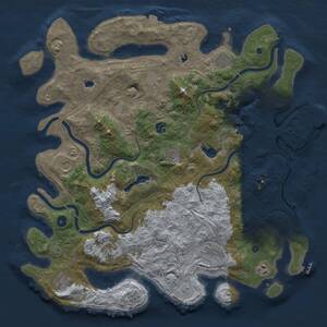 Thumbnail Rust Map: Procedural Map, Size: 4500, Seed: 1310523311, 16 Monuments