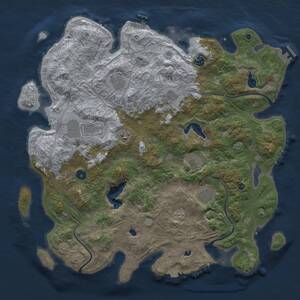Thumbnail Rust Map: Procedural Map, Size: 4500, Seed: 2061316406, 15 Monuments