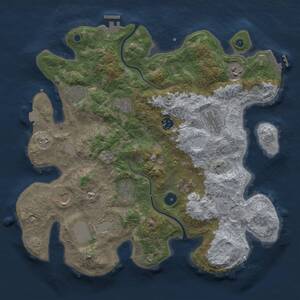 Thumbnail Rust Map: Procedural Map, Size: 3750, Seed: 723029318, 16 Monuments