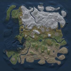 Thumbnail Rust Map: Procedural Map, Size: 4250, Seed: 997840303, 16 Monuments