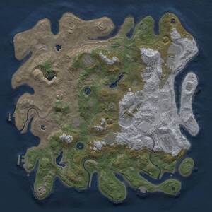 Thumbnail Rust Map: Procedural Map, Size: 4500, Seed: 20563306, 17 Monuments