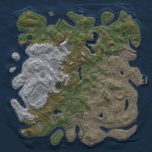Thumbnail Rust Map: Procedural Map, Size: 4500, Seed: 877226118, 15 Monuments