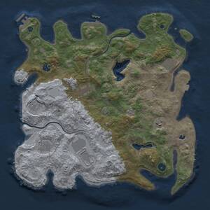 Thumbnail Rust Map: Procedural Map, Size: 4000, Seed: 932760, 15 Monuments