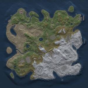 Thumbnail Rust Map: Procedural Map, Size: 3750, Seed: 199508309, 16 Monuments