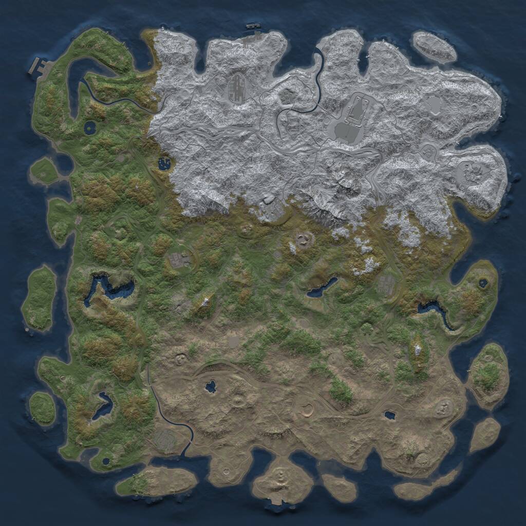 Rust Map: Procedural Map, Size: 6000, Seed: 1775611738, 17 Monuments