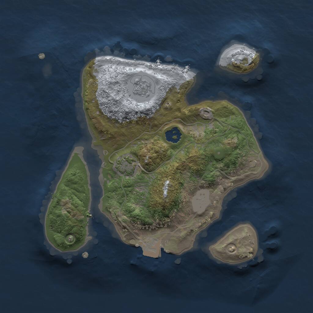 Rust Map: Procedural Map, Size: 2000, Seed: 200912916, 3 Monuments