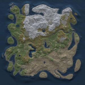 Thumbnail Rust Map: Procedural Map, Size: 4000, Seed: 633446074, 14 Monuments