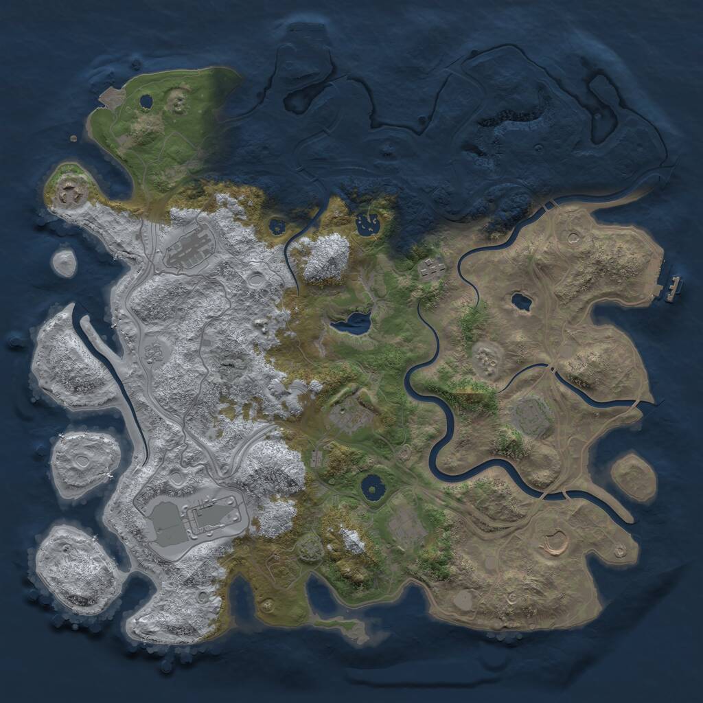 Rust Map: Procedural Map, Size: 4250, Seed: 320500600, 15 Monuments