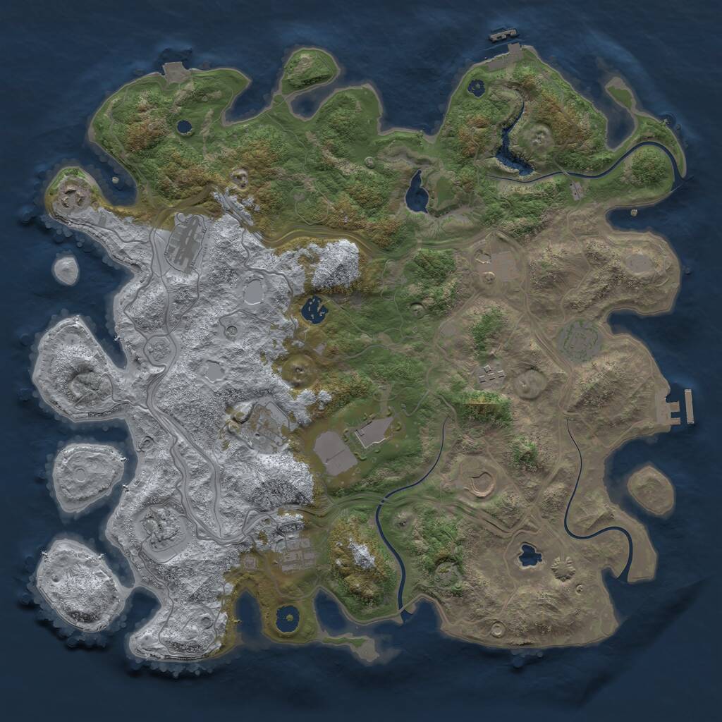 Rust Map: Procedural Map, Size: 4250, Seed: 320500600, 17 Monuments