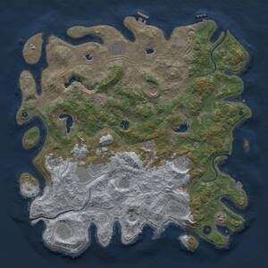 Thumbnail Rust Map: Procedural Map, Size: 4500, Seed: 2113336341, 17 Monuments