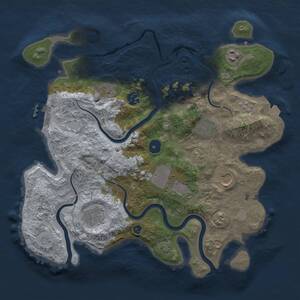 Thumbnail Rust Map: Procedural Map, Size: 3500, Seed: 839516826, 13 Monuments