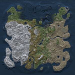 Thumbnail Rust Map: Procedural Map, Size: 4500, Seed: 128066160, 16 Monuments