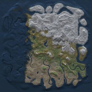 Thumbnail Rust Map: Procedural Map, Size: 5000, Seed: 369844258, 16 Monuments