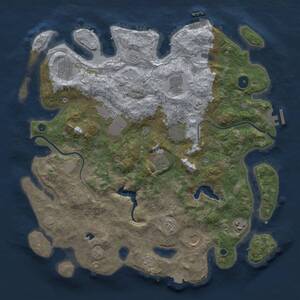 Thumbnail Rust Map: Procedural Map, Size: 4000, Seed: 1428781895, 14 Monuments