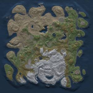 Thumbnail Rust Map: Procedural Map, Size: 4250, Seed: 684635, 15 Monuments