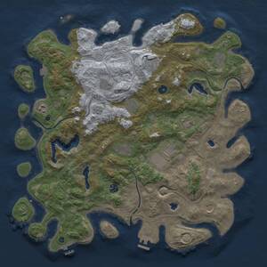 Thumbnail Rust Map: Procedural Map, Size: 4500, Seed: 1963105087, 17 Monuments