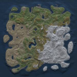 Thumbnail Rust Map: Procedural Map, Size: 4500, Seed: 700648090, 15 Monuments