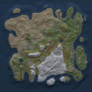 Thumbnail Rust Map: Procedural Map, Size: 3750, Seed: 1327244143, 15 Monuments