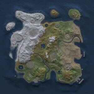 Thumbnail Rust Map: Procedural Map, Size: 3000, Seed: 1390609993, 11 Monuments