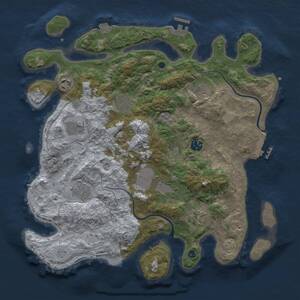 Thumbnail Rust Map: Procedural Map, Size: 3750, Seed: 1452740685, 15 Monuments