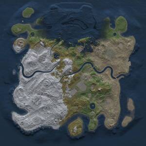 Thumbnail Rust Map: Procedural Map, Size: 3750, Seed: 1452740685, 15 Monuments