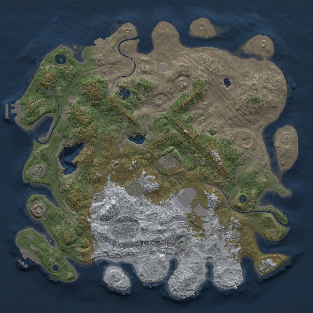 Rust Map: Procedural Map, Size: 4250, Seed: 81712416, 15 Monuments