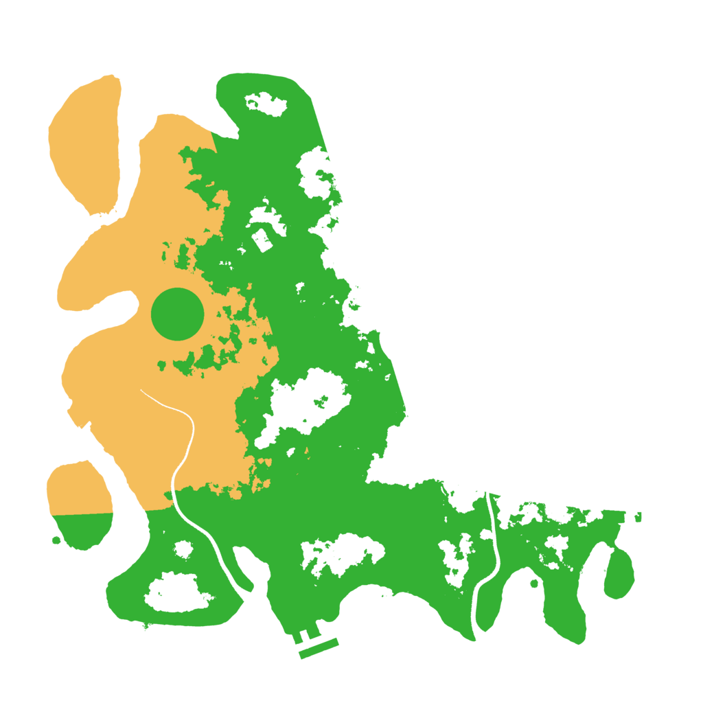 Biome Rust Map: Procedural Map, Size: 3500, Seed: 131115464