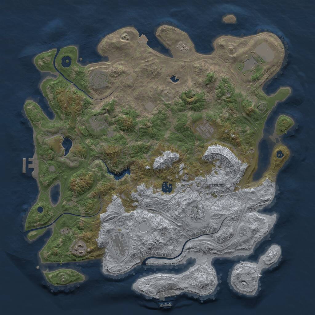 Rust Map: Procedural Map, Size: 4250, Seed: 3549501, 15 Monuments
