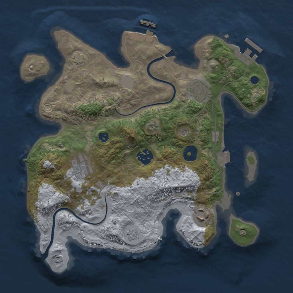 Rust Map: Procedural Map, Size: 2900, Seed: 173261152, 10 Monuments