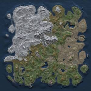Thumbnail Rust Map: Procedural Map, Size: 5000, Seed: 29354, 16 Monuments