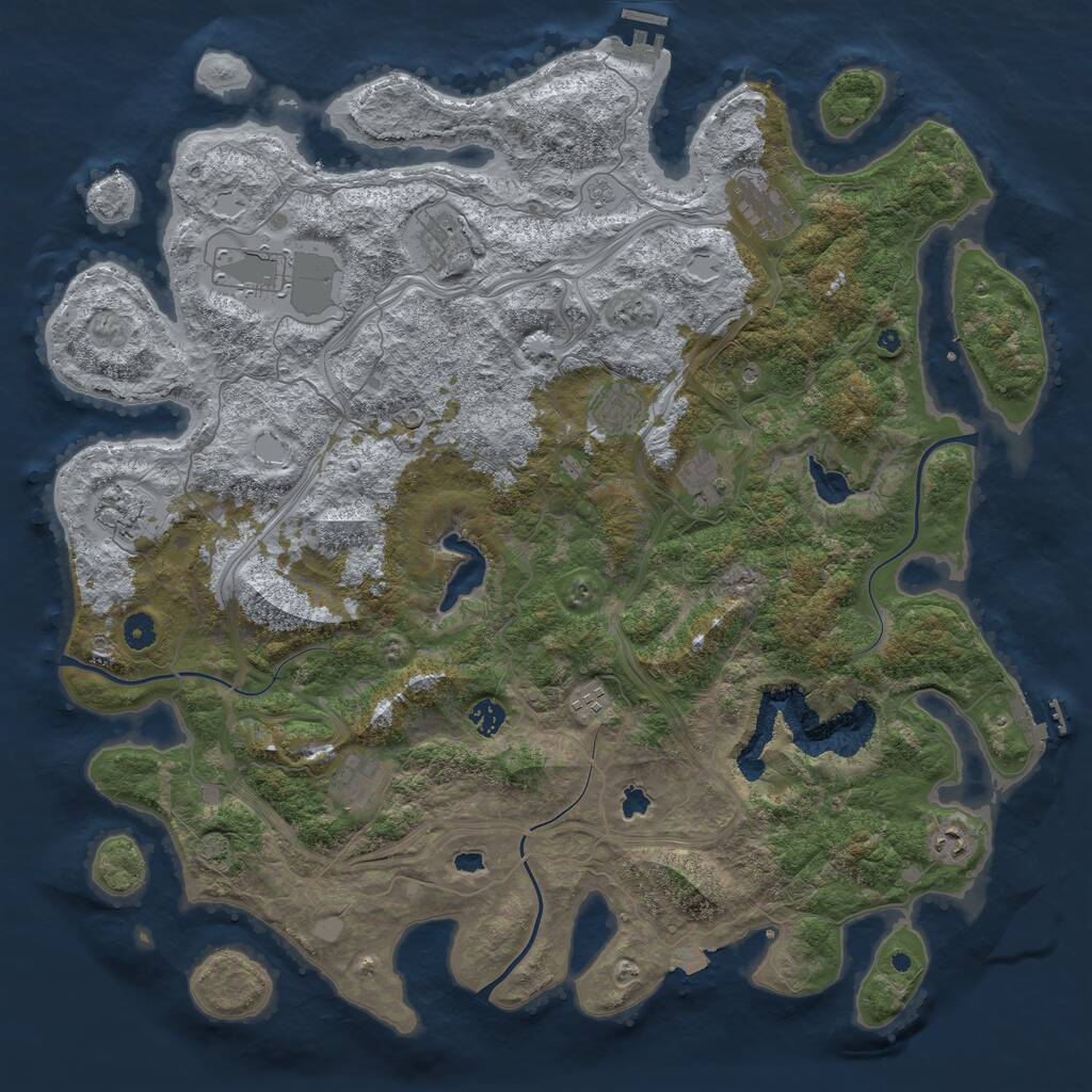 Rust Map: Procedural Map, Size: 4750, Seed: 430020743, 16 Monuments