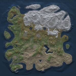 Thumbnail Rust Map: Procedural Map, Size: 4250, Seed: 2075667585, 16 Monuments