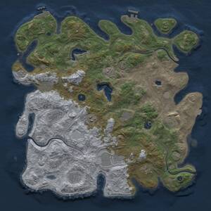 Thumbnail Rust Map: Procedural Map, Size: 4250, Seed: 1453407588, 16 Monuments