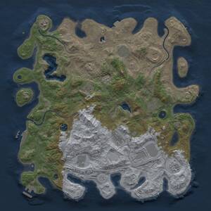 Thumbnail Rust Map: Procedural Map, Size: 4250, Seed: 188104748, 17 Monuments