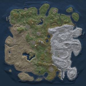 Thumbnail Rust Map: Procedural Map, Size: 4250, Seed: 1759037109, 15 Monuments