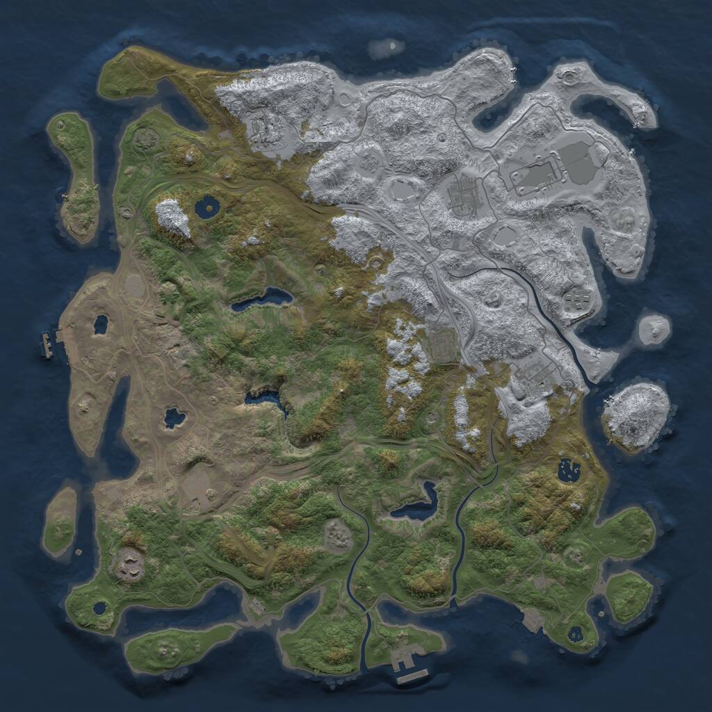 Rust Map: Procedural Map, Size: 4510, Seed: 307, 15 Monuments