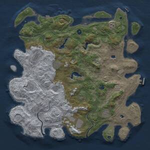 Thumbnail Rust Map: Procedural Map, Size: 4500, Seed: 3062025, 16 Monuments