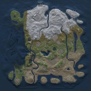 Thumbnail Rust Map: Procedural Map, Size: 4250, Seed: 2099922969, 16 Monuments