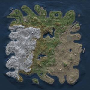 Thumbnail Rust Map: Procedural Map, Size: 4000, Seed: 1442287358, 13 Monuments