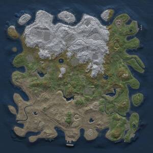 Thumbnail Rust Map: Procedural Map, Size: 4500, Seed: 1732027909, 16 Monuments